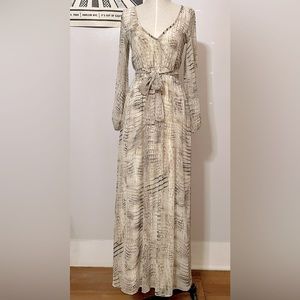 Snake Print Floor Length Dress; Asher by fab’rik; Size S